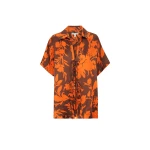 Flora Silk Short Sleeve Relaxed Shirt With Ties