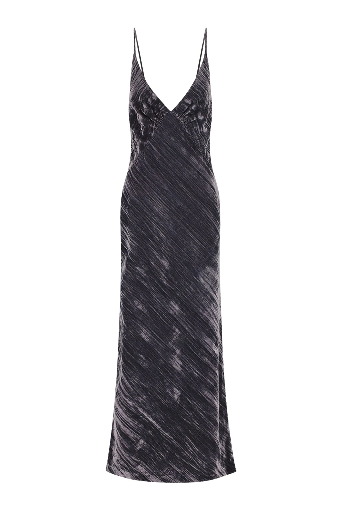 Shona-Joy-Holli-Plunged-Gathered-Midi-Dress-Dark-Ash-680047_nobg Holli Plunged Gathered Midi Dress - Dark Ash - Image 1