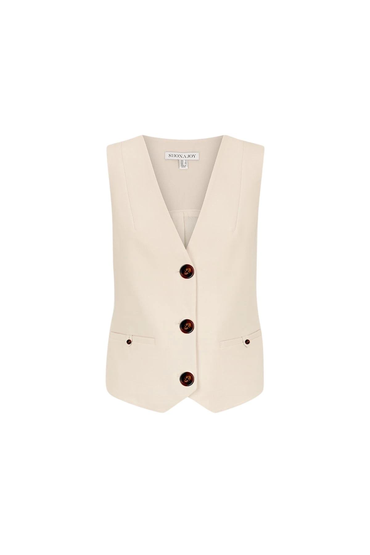 Shona-Joy-Irena-Oversized-Tailored-Vest-Bone23079_nobg Irena Oversized Tailored Vest - Bone - Image 1