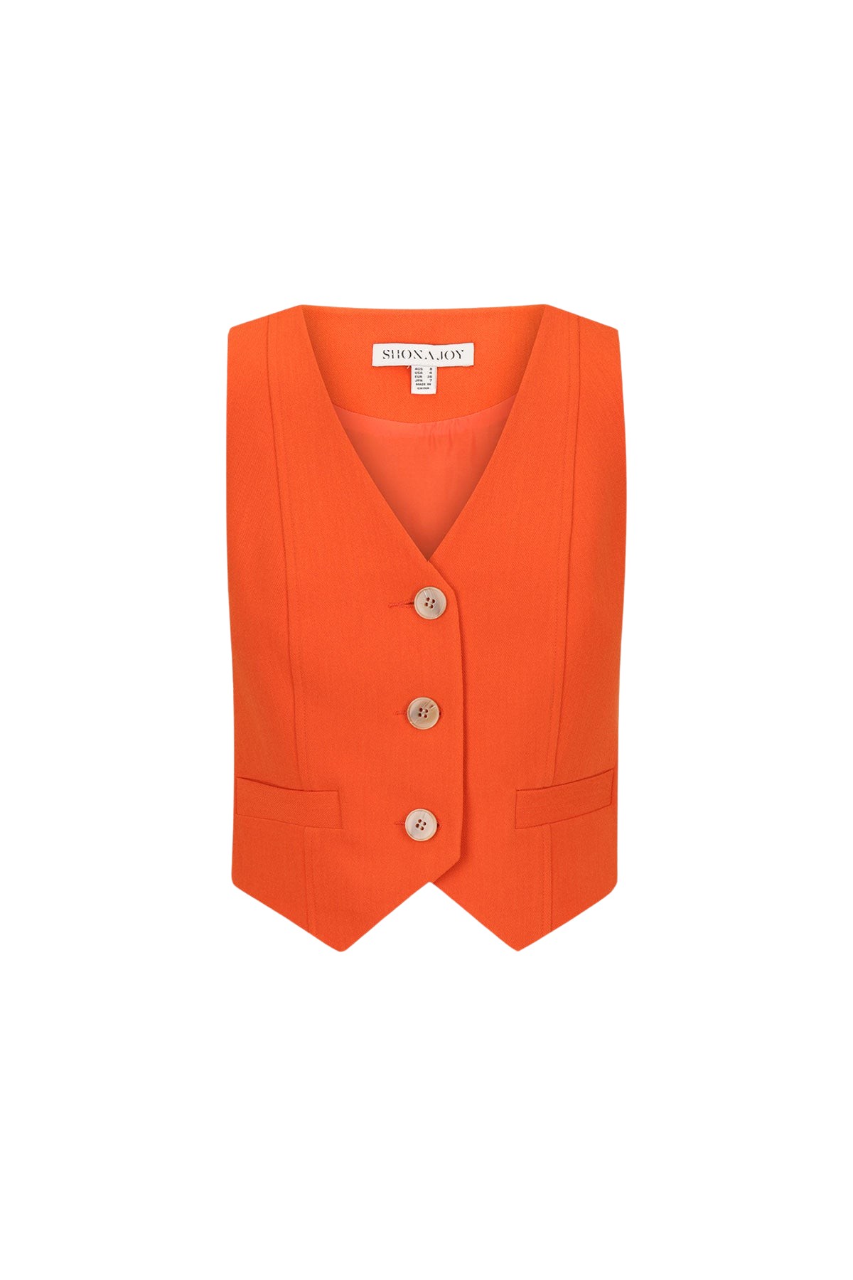 Shona Joy Irena Tailored Fitted Vest – Hibiscus