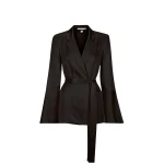 La Lune Flared Sleeve Belted Blazer - Black