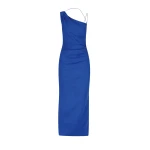 Lani Asymmetrical Gathered Maxi Dress - Azure