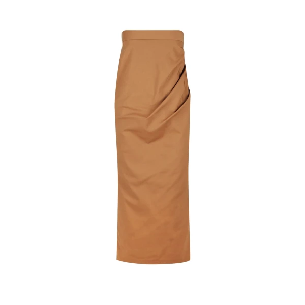 Lani Draped Maxi Skirt - Cinnamon