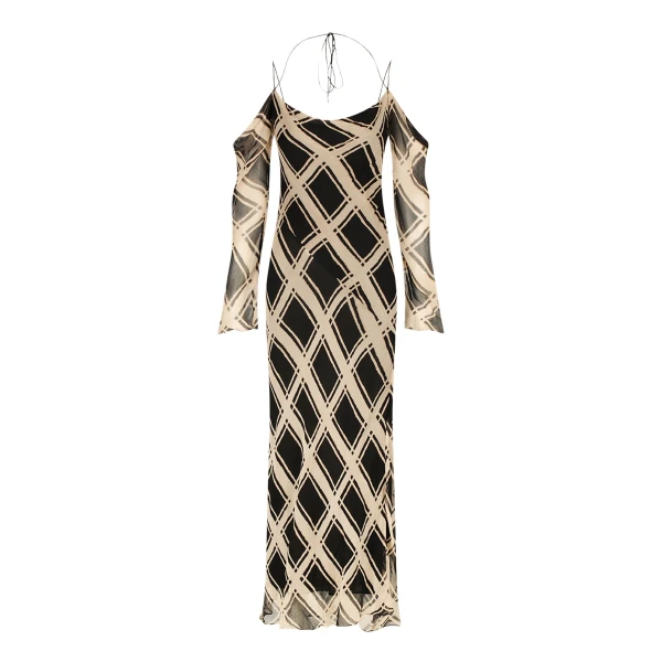 Rico Off The Shoulder Tie Maxi Dress
