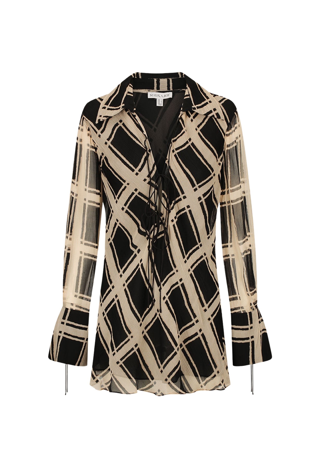 Shona Joy Rico Shirt Tie Mini Dress