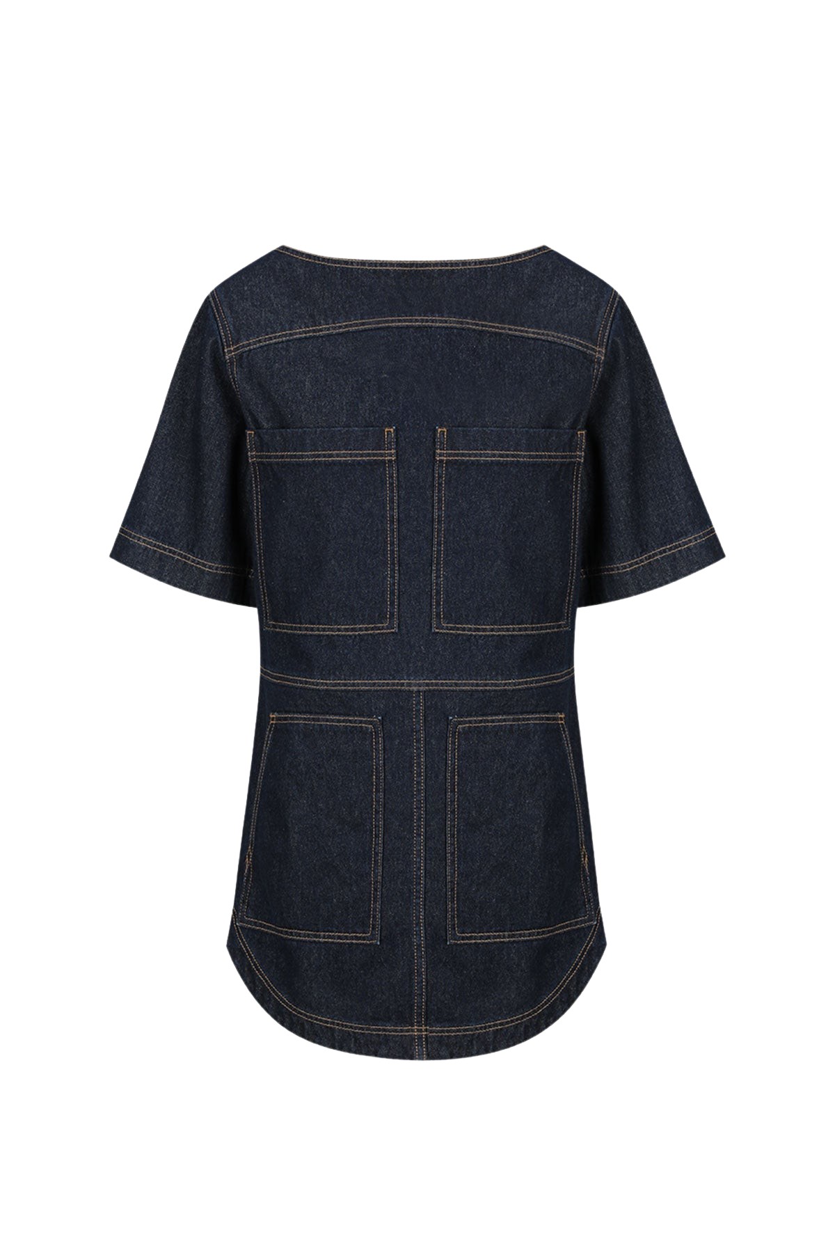 Shona Joy Rita Patch Pocket Mini Dress – Deep Indigo