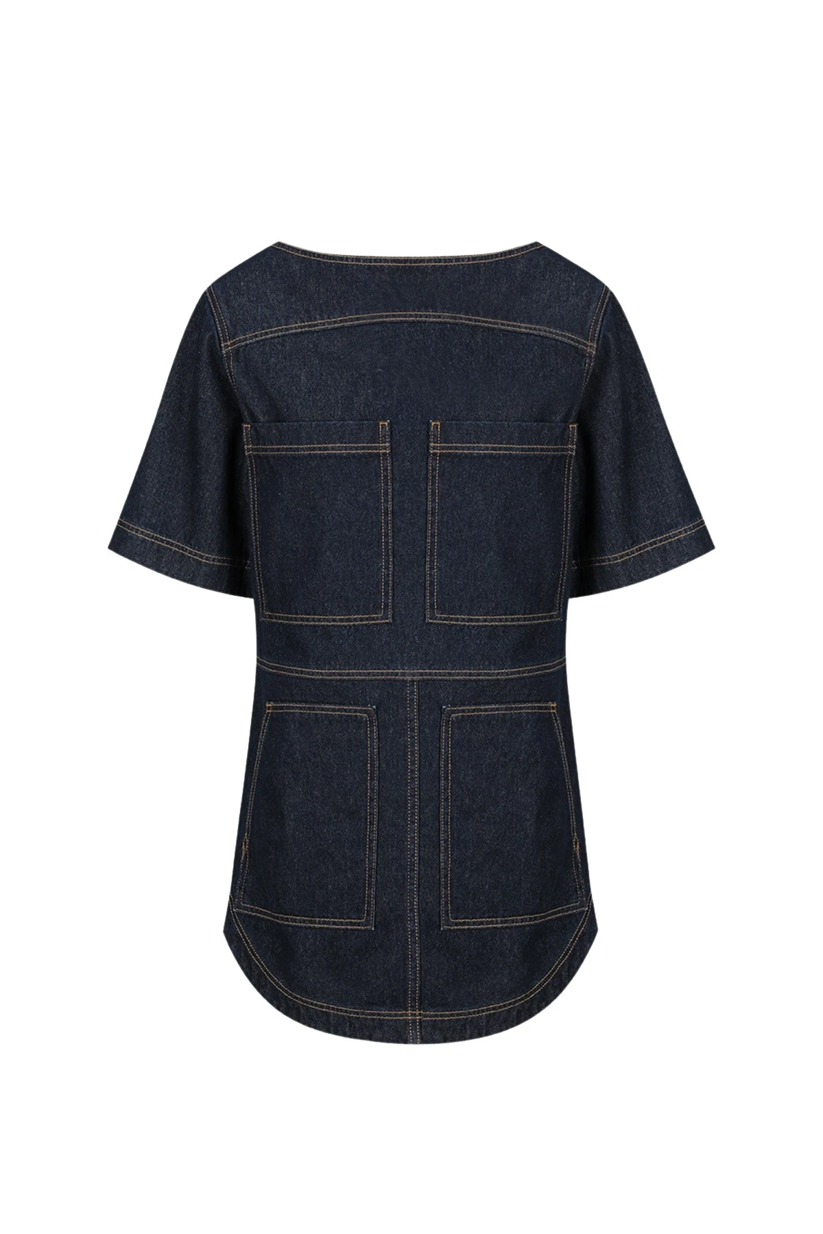 Shona-Joy-Rita-Patch-Pocket-Mini-Dress-Deep-Indigo12925_nobg Rita Patch Pocket Mini Dress - Deep Indigo - Image 1