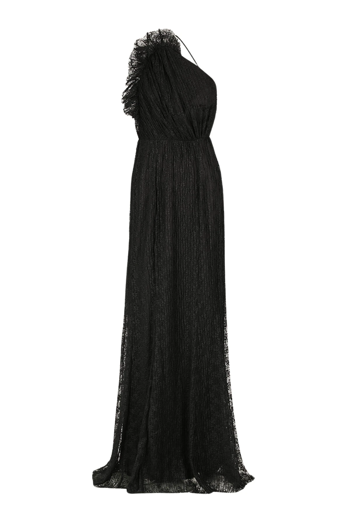 Shona-Joy-Sol-Lace-Asymmetrical-Detail-Maxi-Dress-Black44266_nobg Sol Lace Asymmetrical Detail Maxi Dress - Black - Image 1