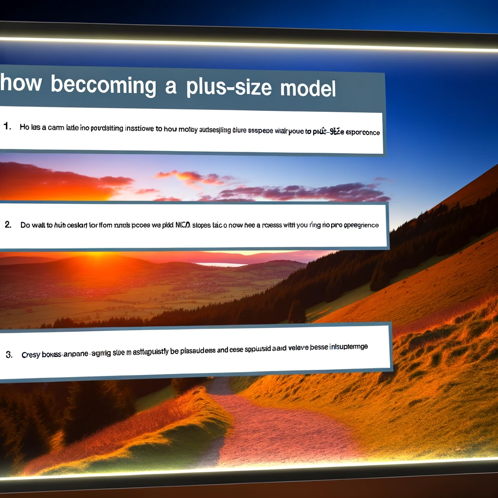 how to become a plus size model with no experience