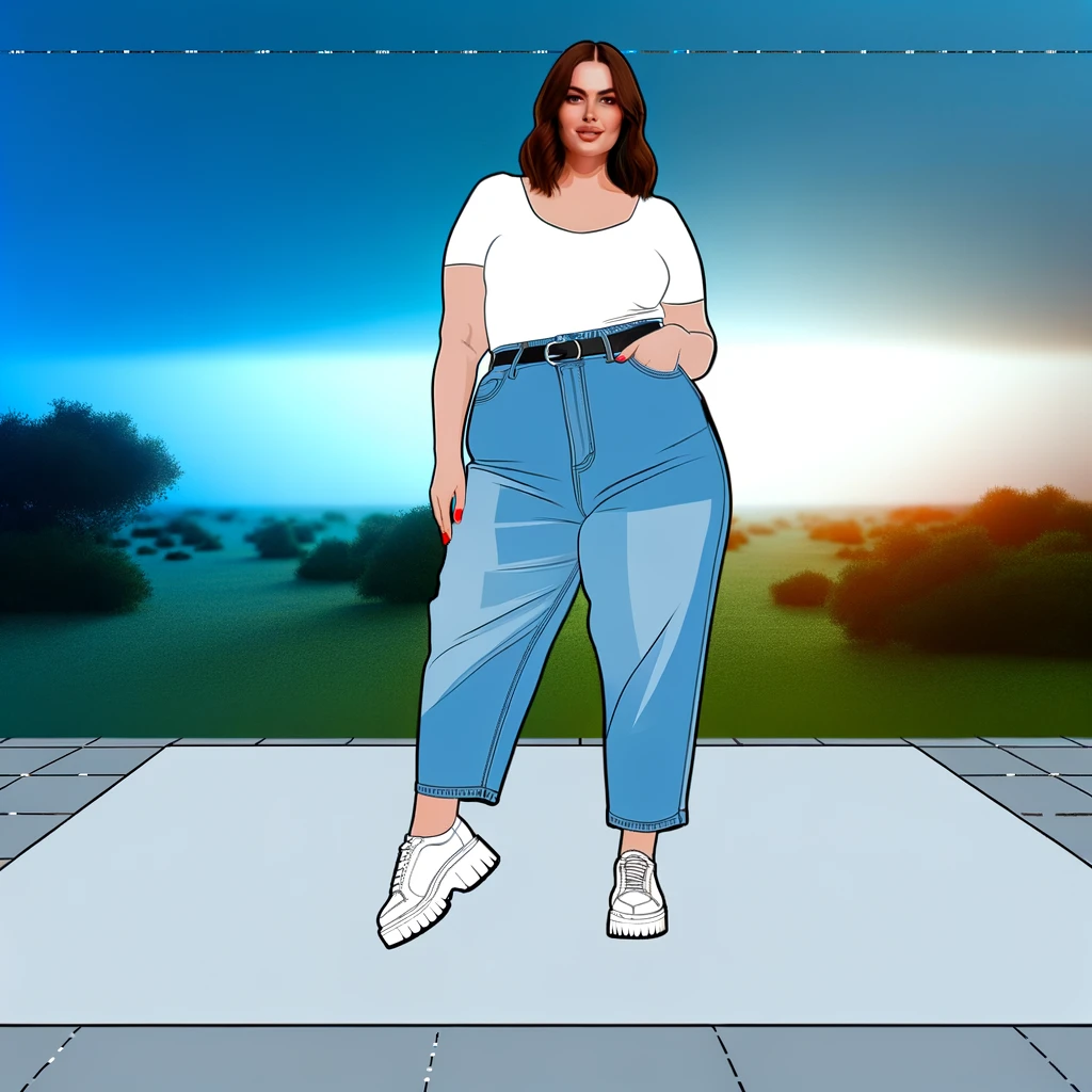 how to style mom jeans plus size