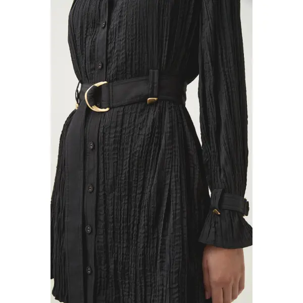 Bays Crushed Pleat Mini Dress - Image 6