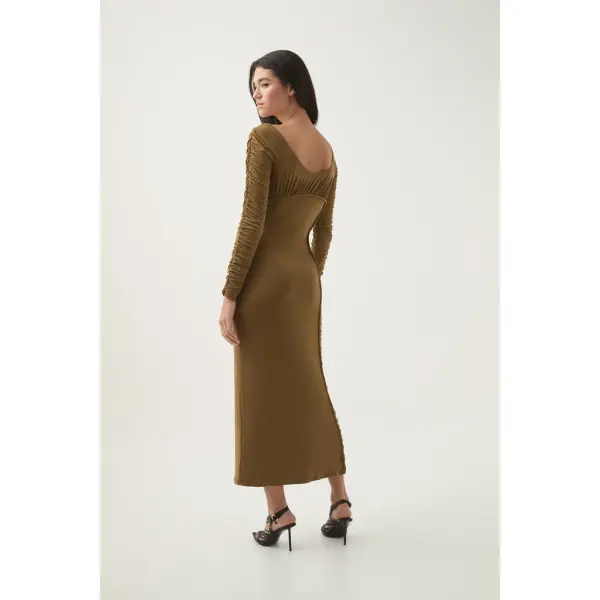 Cini Gathered Midi Dress - Image 6
