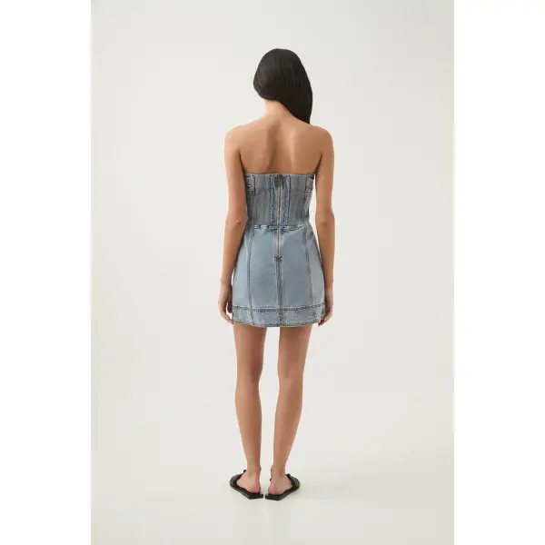 Corie Denim Mini Dress - Image 6