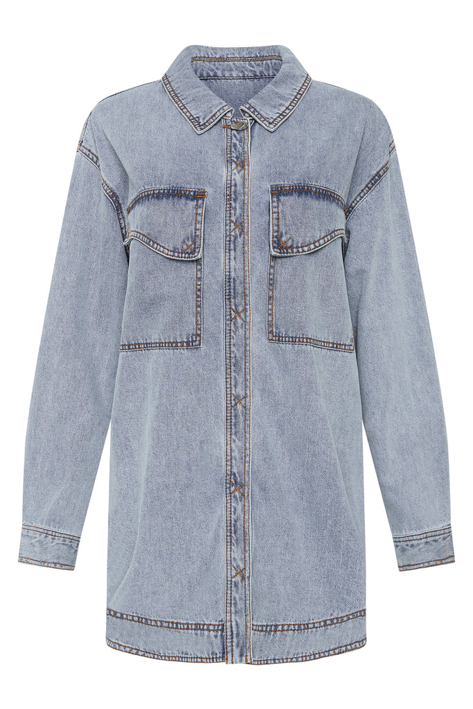 Aje Corie Longline Denim Shirt