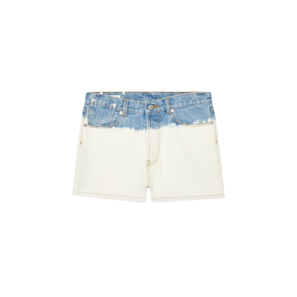 Bleach denim shorts