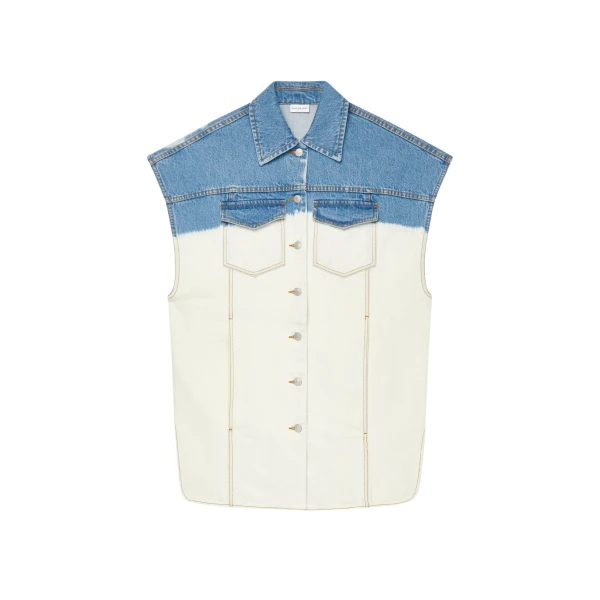 Bleach denim vest