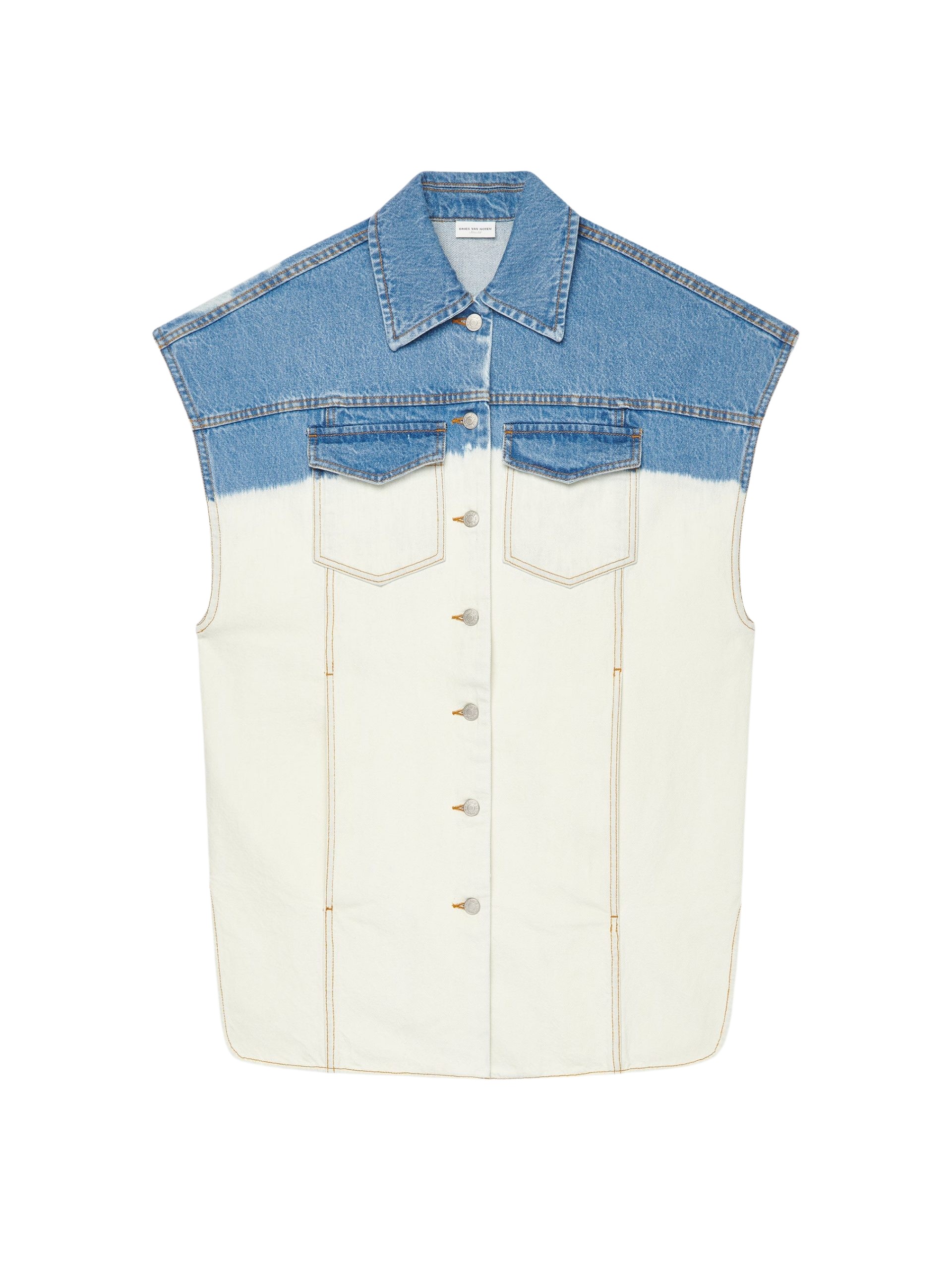 Dries Van Noten Bleach denim vest