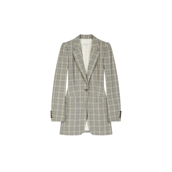 Checked fitted blazer