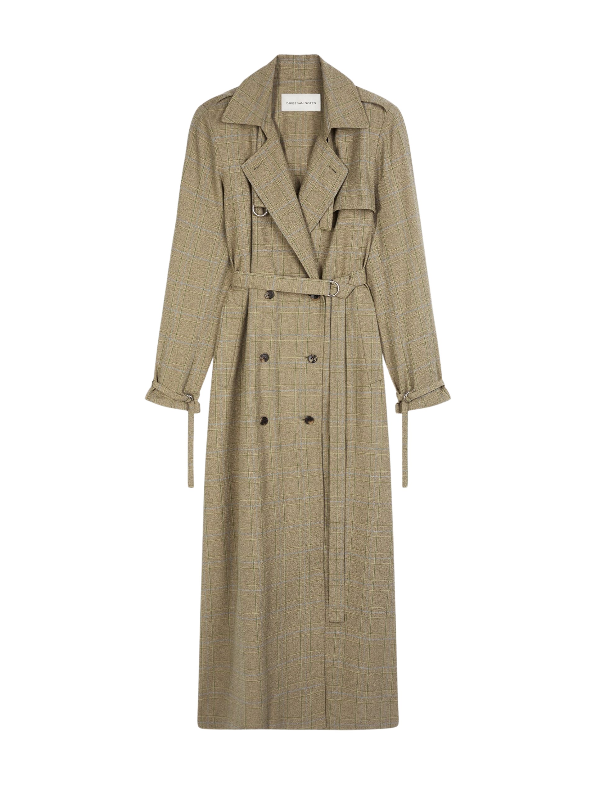 Dries Van Noten Checked trench coat