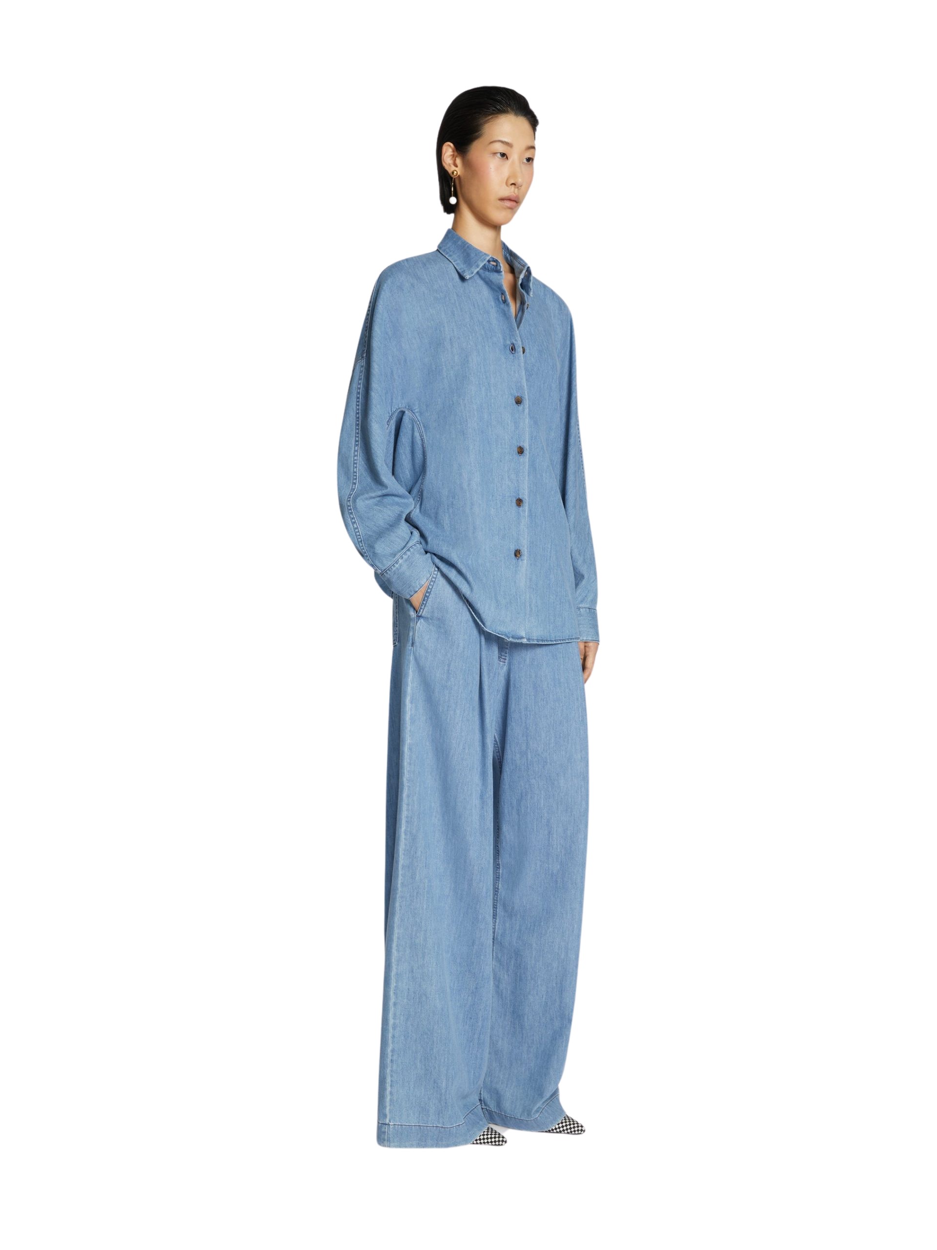 Dries Van Noten Denim cocoon shirt