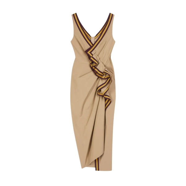 Draped cotton dress