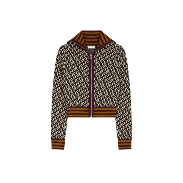 Knitted zip cardigan
