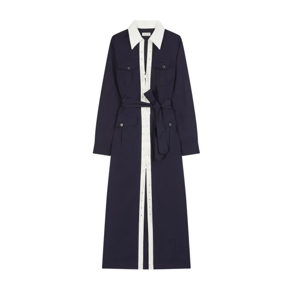 Laced shirt dress