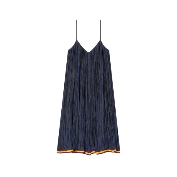 Pleated slip dress
