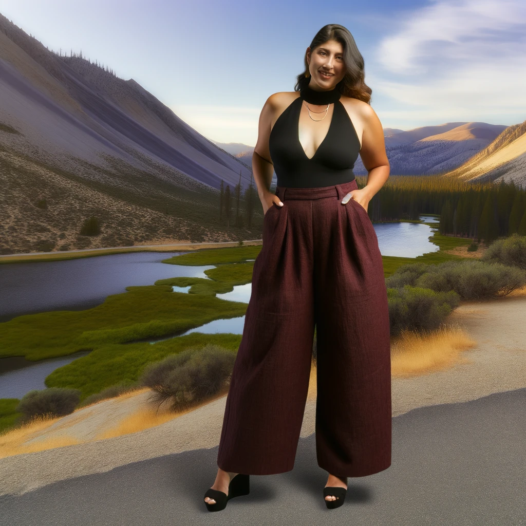 how to style wide leg pants plus size