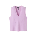 Cashmere Lace Stitch Fashioned Sweater Vest