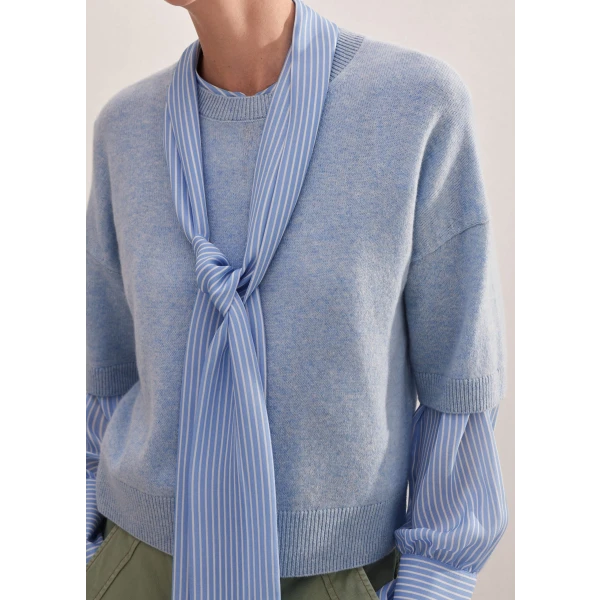 Cashmere Relaxed Crop Tee - Image 6