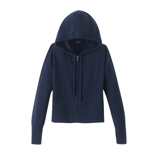 Cashmere Relaxed Fit Box Zip Hoody