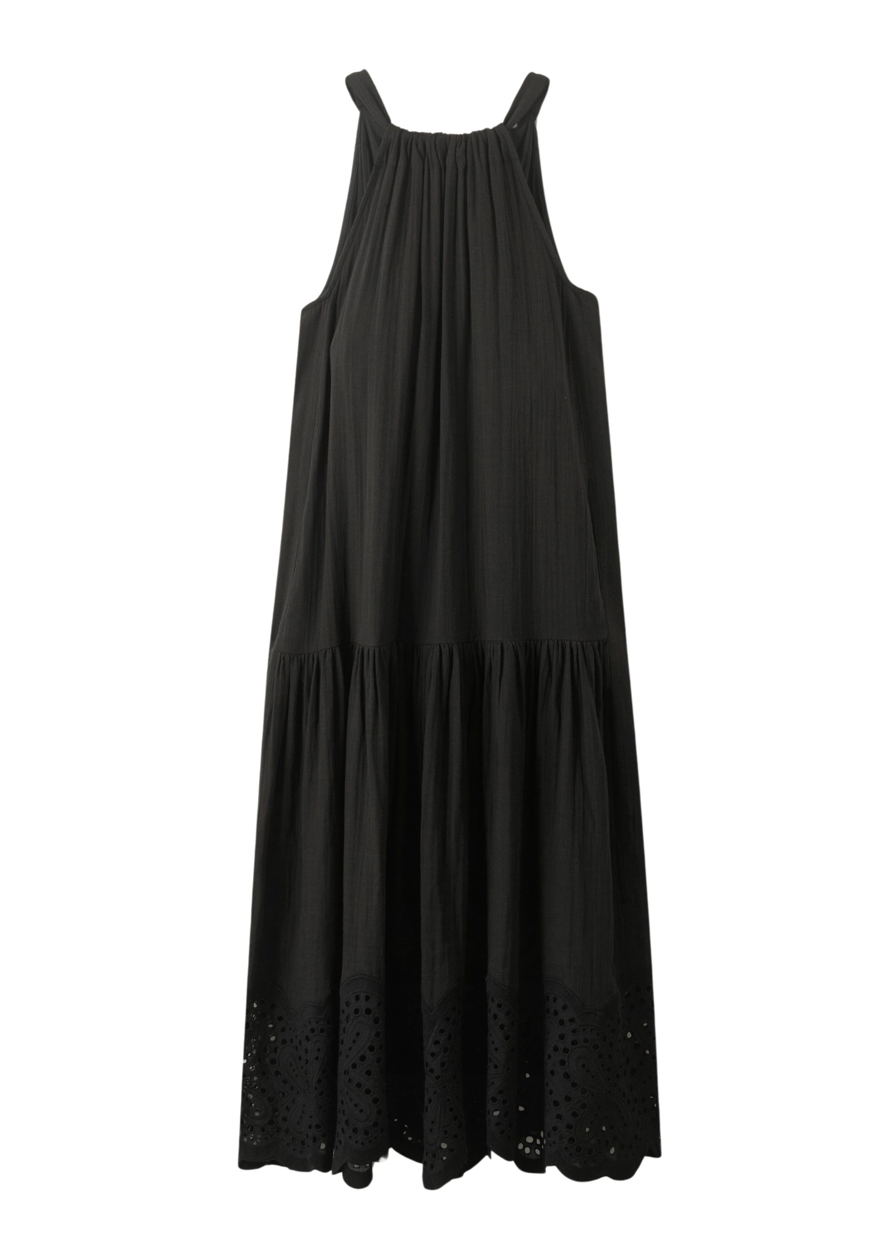 Me and Em Cheesecloth Lace Trim Maxi Sundress + Belt Dress