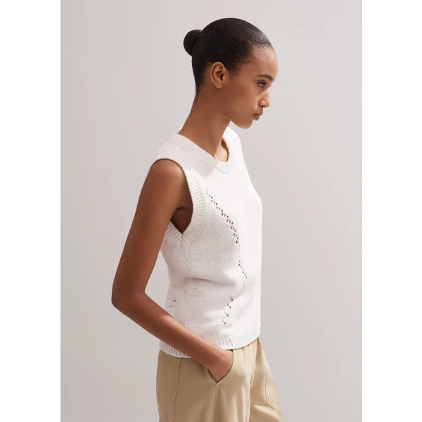 Chunky Cotton Fashioned Sweater Vest - Image 5