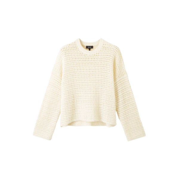 Chunky Cotton Open Stitch Box Sweater