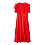 Contrast Stitch Midi Dress