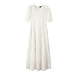 Cotton Delicate Embroidery Maxi Dress