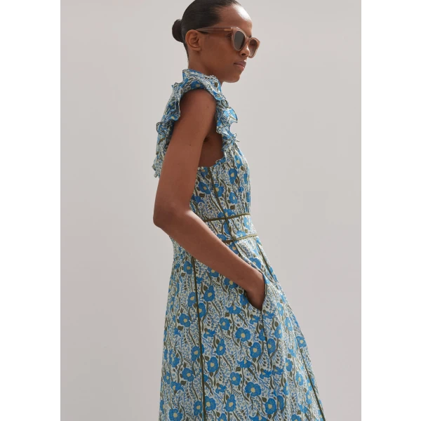Cotton English Garden Print Maxi Dress - Image 5