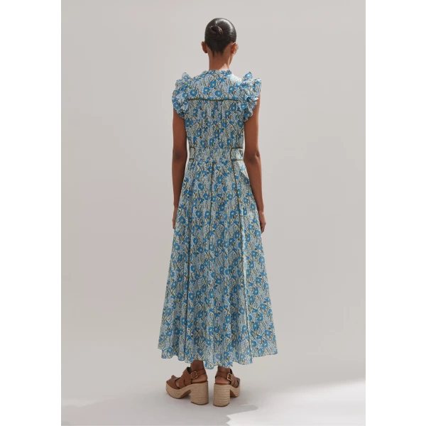 Cotton English Garden Print Maxi Dress - Image 6