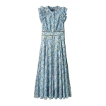 Cotton English Garden Print Maxi Dress