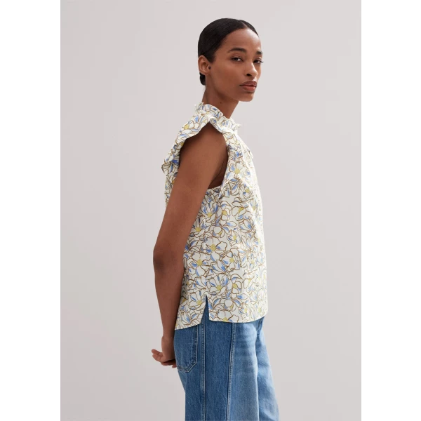 Cotton Floral Print Blouse - Image 5