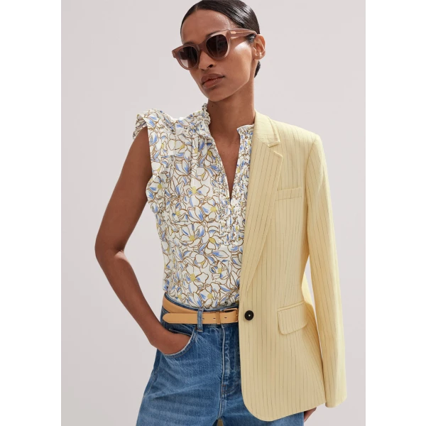 Cotton Floral Print Blouse - Image 6