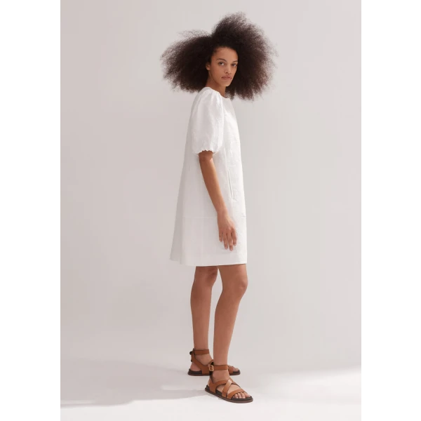 Cotton Jacquard Short Shift Dress - Image 6