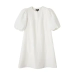 Cotton Jacquard Short Shift Dress