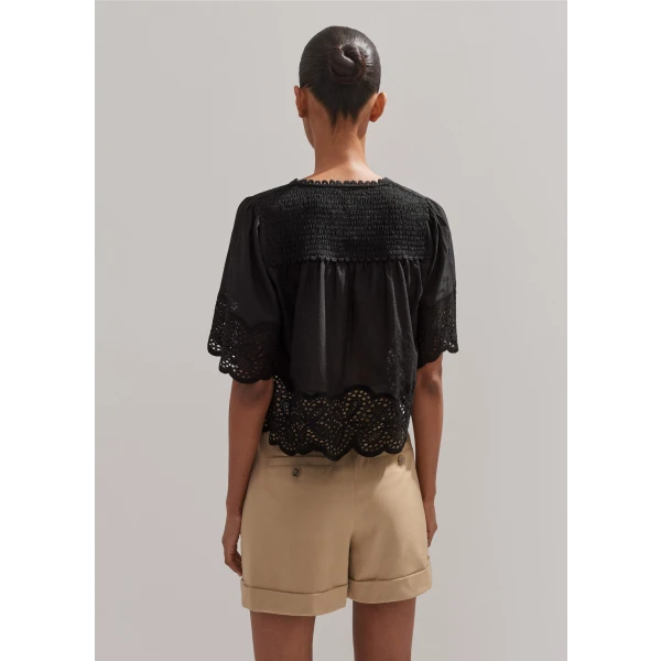 Cotton Lace Flower Broderie Blouse - Image 6