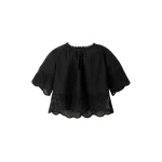Cotton Lace Flower Broderie Blouse