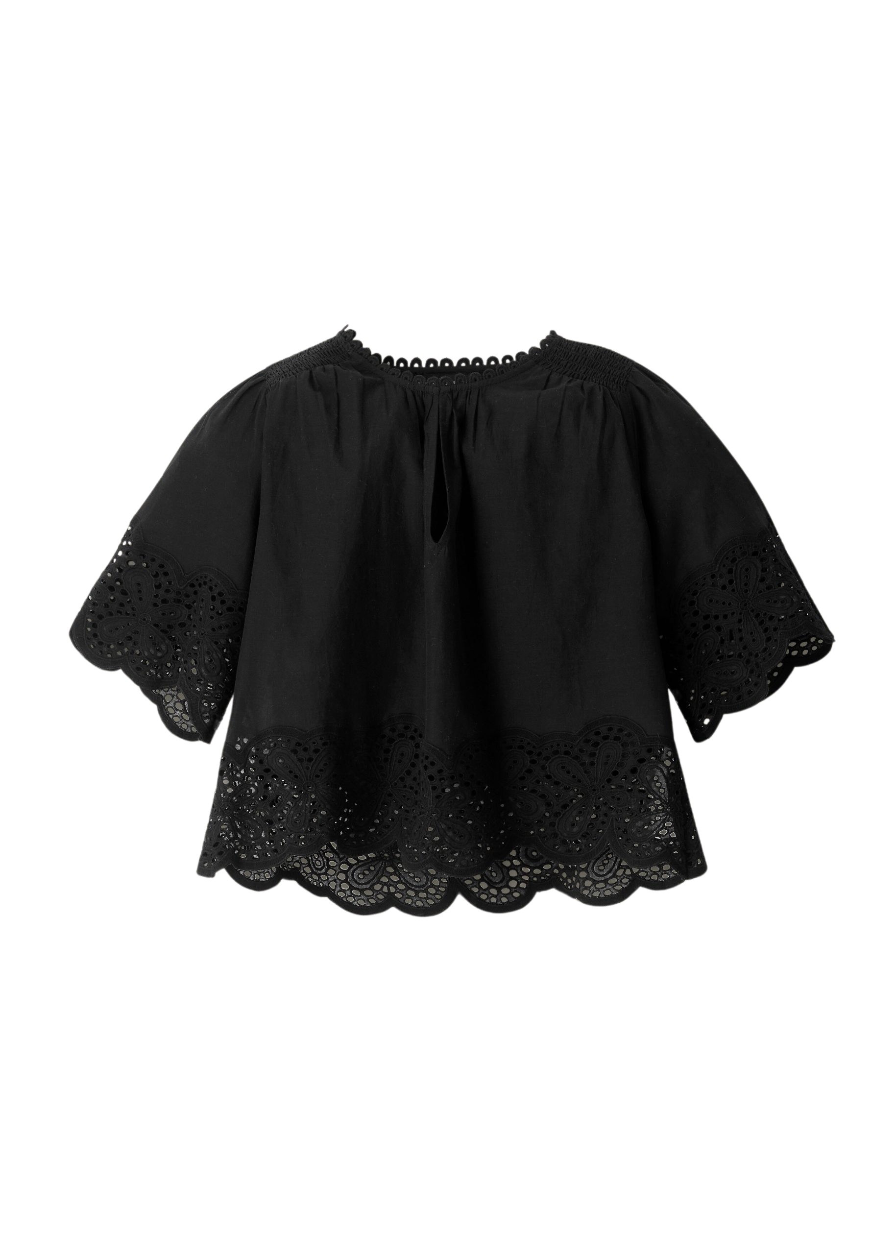 Me and Em Cotton Lace Flower Broderie Blouse