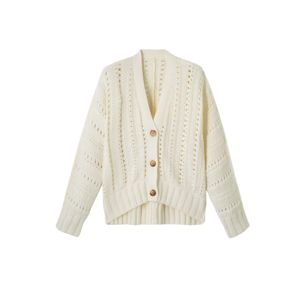 Cotton Open Stitch Cardigan