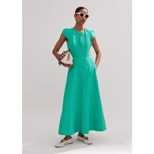 Cotton Pop Floral Jacquard Maxi Dress - Image 6