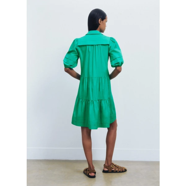 Cotton Poplin Short Swing Shirt Dress - Image 5